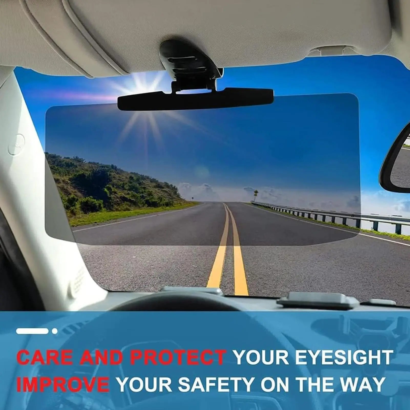 Safety Driving Day Night Sun Protection Antidazzle Car Visor Shade UV