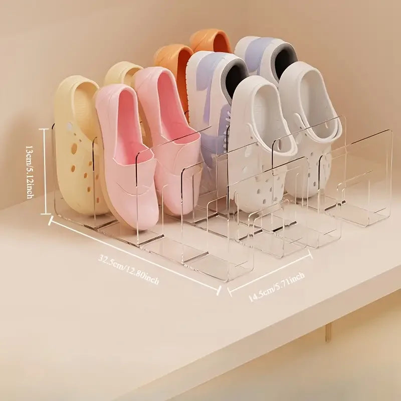 1 Transparent Acrylic 4 Compartments Shoe Rack No Need Electricity Zpaxo
