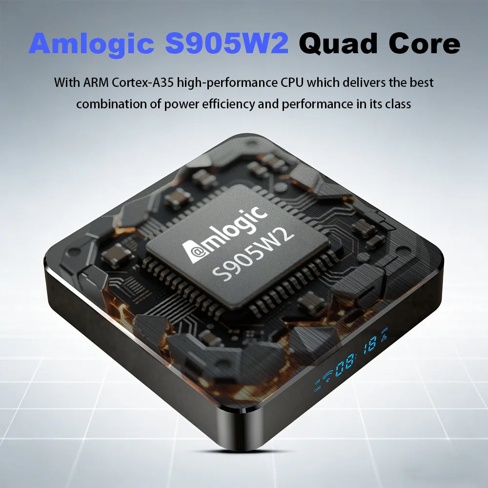 Original X98 Plus TV Box Android11 Amlogic S905W2 Quad Core AV1 BT 2.4G 5G Wifi 4K HDR Smart Set Top Box Video Media Player Zpaxo