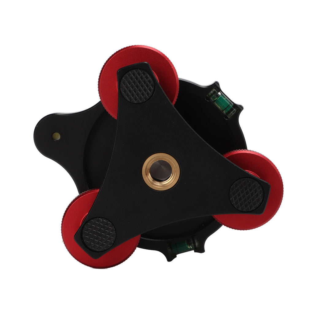 LP 64 Camera Tripod Ball Head Leveling Base Aluminum Triple Wheel
