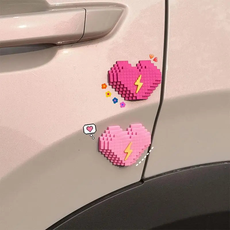 Heart Car Door Protection Sticker – PVC Anti-Scratch Guard
