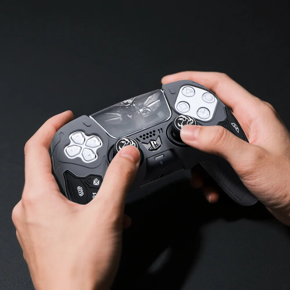 Matte Silicone Soft Protector Tactical Skin for Sony DualSense Edge Game Controller Case with Thumb Stick Grip Cap Cover for PS5 Zpaxo
