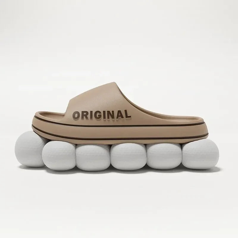 Slippers Man Solid Feslishoet Women Letter Mens Thick Sole Indoor