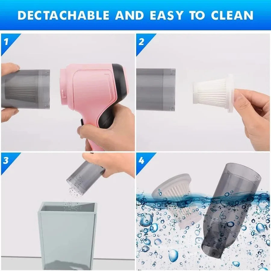 Car Vacuum Cleaner Strong Suction 95000Pa Portable Wireless Vacuum Cleaner Cleaning Machine Handheld Powerful Blower for Home Zpaxo