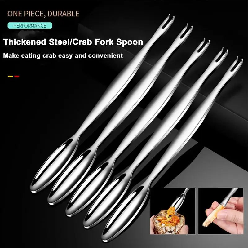 Stainless Steel Small Crab Forks Eating Tool Seafood Tools Sea Food