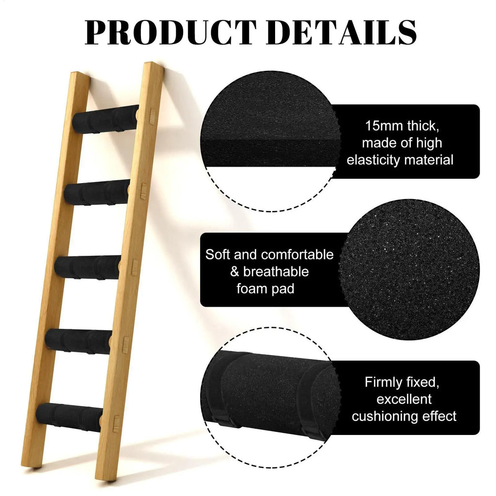 Bunk Bed Ladder Pads Anti Slip Mat Adjustable Straps Dormitory RV