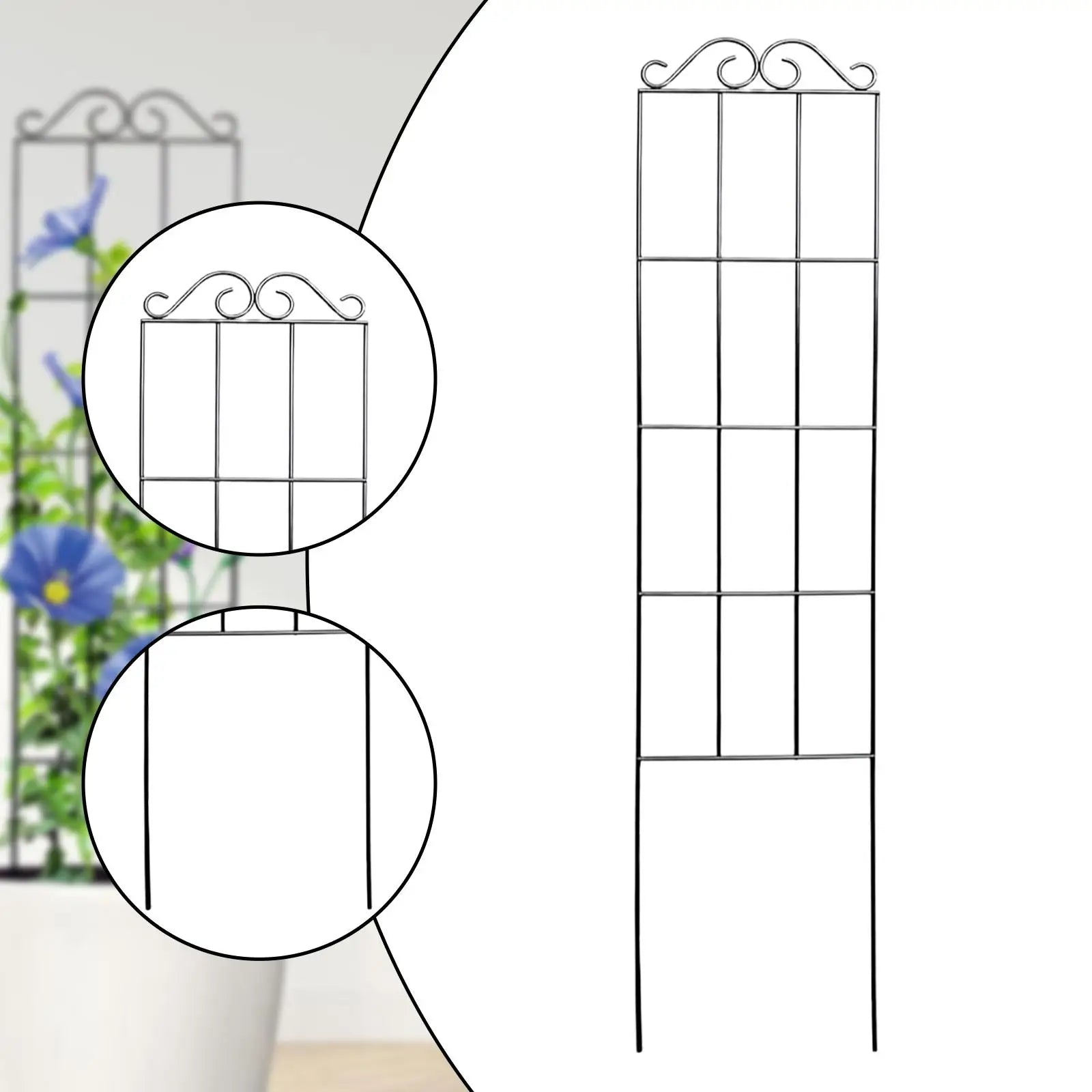 Garden Trellis for Climbing Plants,Flowers Stand,Plant Stake,Rustproof Plant Zpaxo