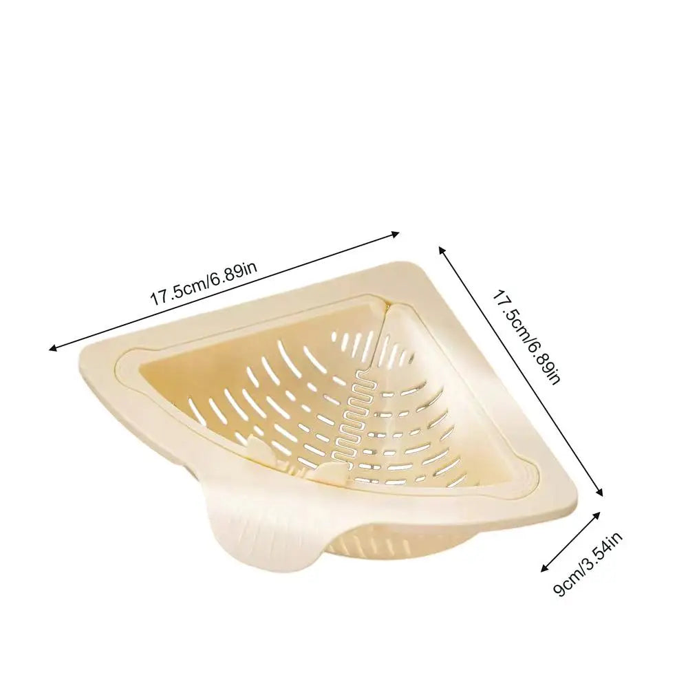 Magnetic Sink Drain Basket Stainless Steel Anti Clog Strainer Corner Zpaxo Beige