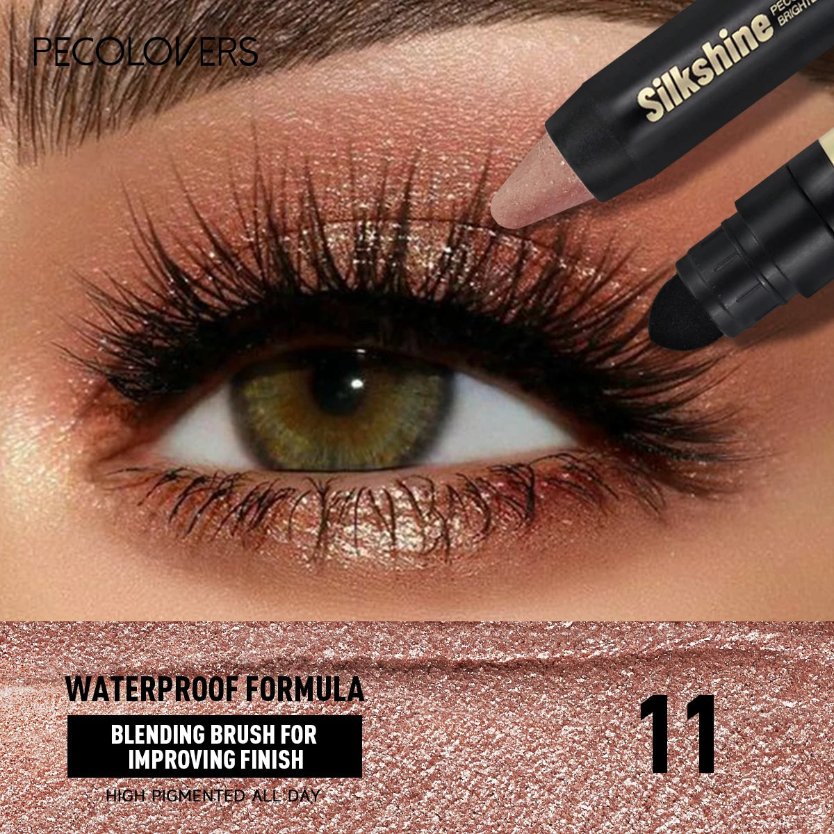 1PC Waterproof, Light To Dark, Eye Contour, Gentle Texture, Easy Makeup Remover, 2-in-1 Eyeshadow Stick, Valentine's Day Gift Zpaxo 11