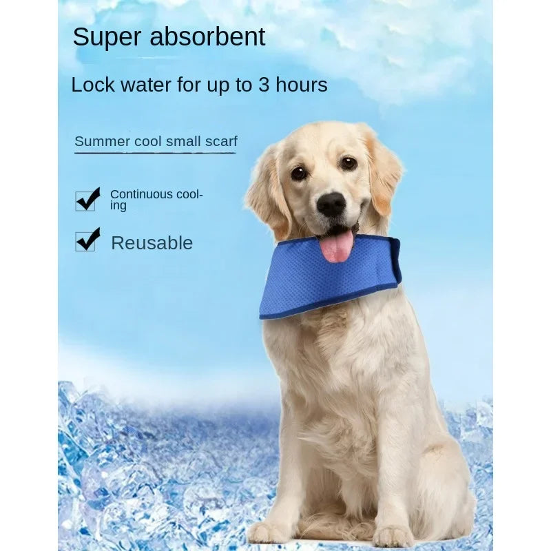 Dog Ice Bandana Cooling Neck Cooler Breathable Collar Bandanas Heat