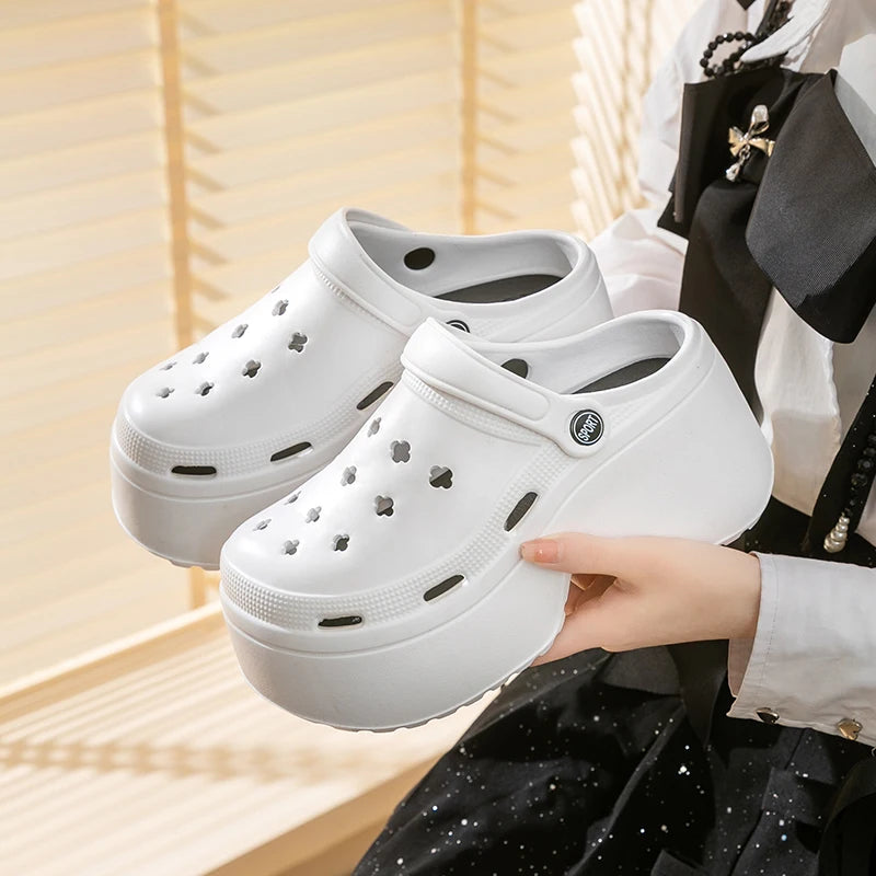 Chunky Platform Clogs Shoes Women Thick Bottom Non Slip Beach Sandals