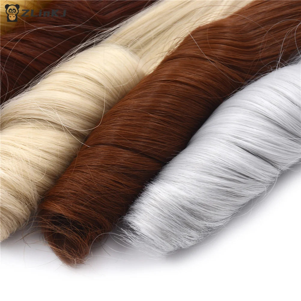 ▶1Pcs 20CM Handmade Wavy Doll Wigs For 1/3 1/4 1/6 Doll Diy Hair Zpaxo