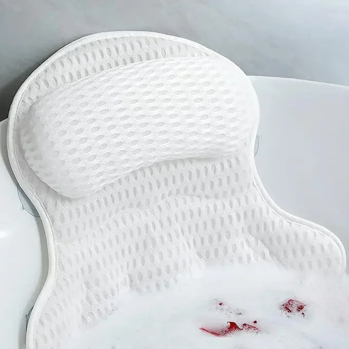 Bath Pillow Bathtub Pillow, Luxury Bath Pillows for Tub Neck and Back Support, Bath Tub Pillow Headrest with Soft 4D Mesh Zpaxo