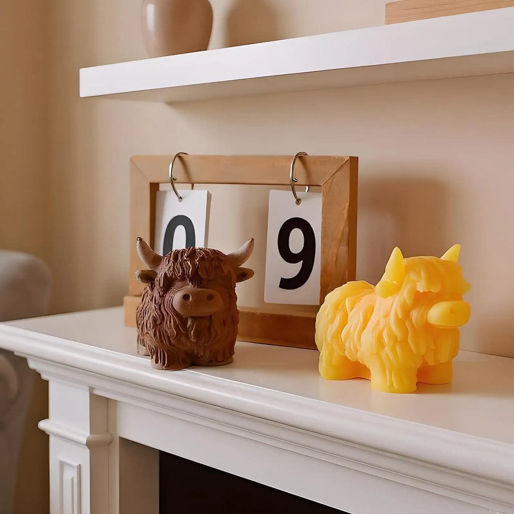Highland Cow Silicone Mold Reusable 3D Resin Candle Chocolate Cake