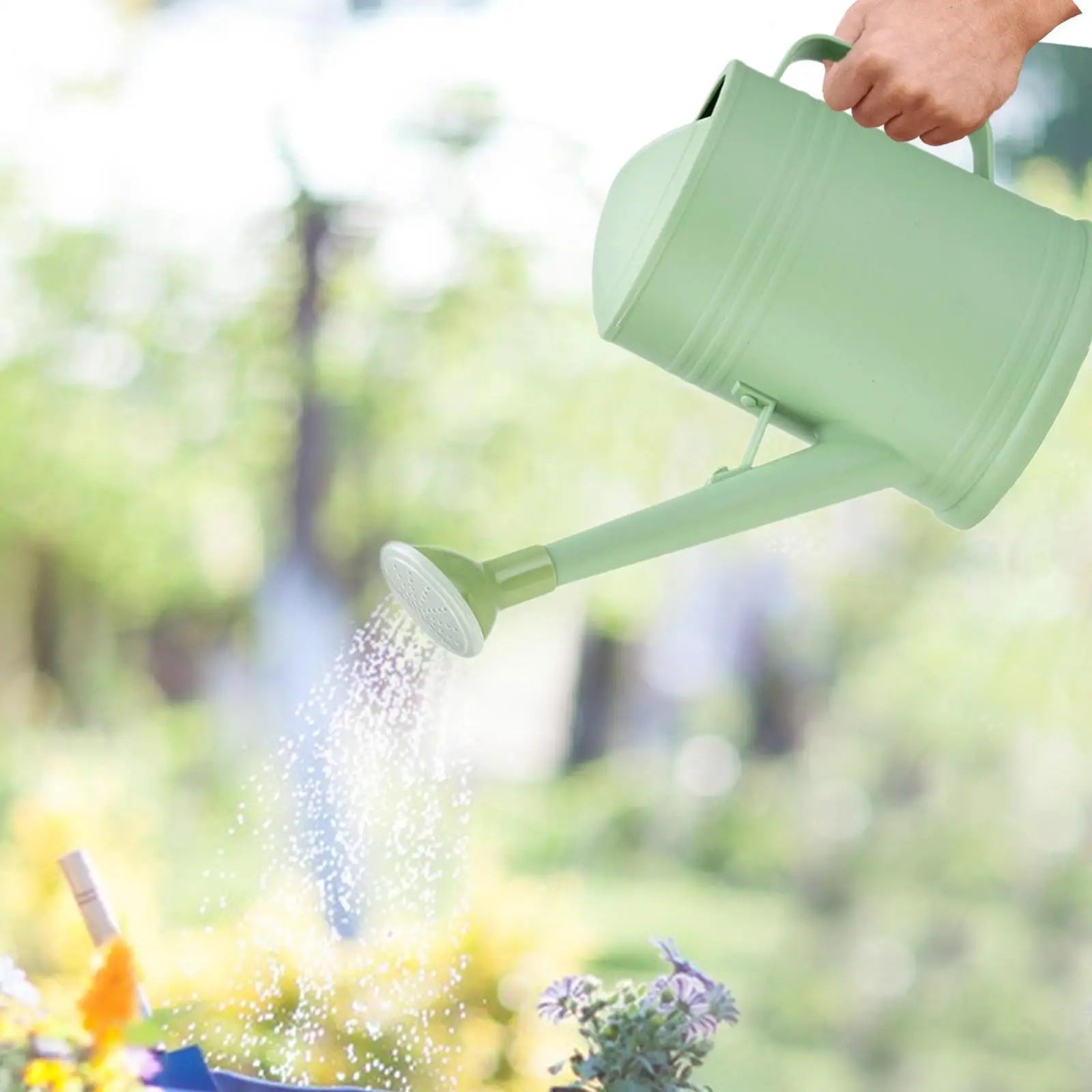 Watering Can Water Can for Plants with Sprinkler Head 2L Long Mouth Watering Can Flower Watering Can for Outdoor House Plant Zpaxo green