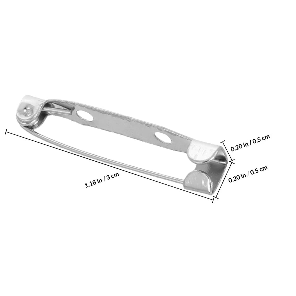 Metal Brooch Pin Backs Locking Safety Clasp DIY Jewelry Making Crafts