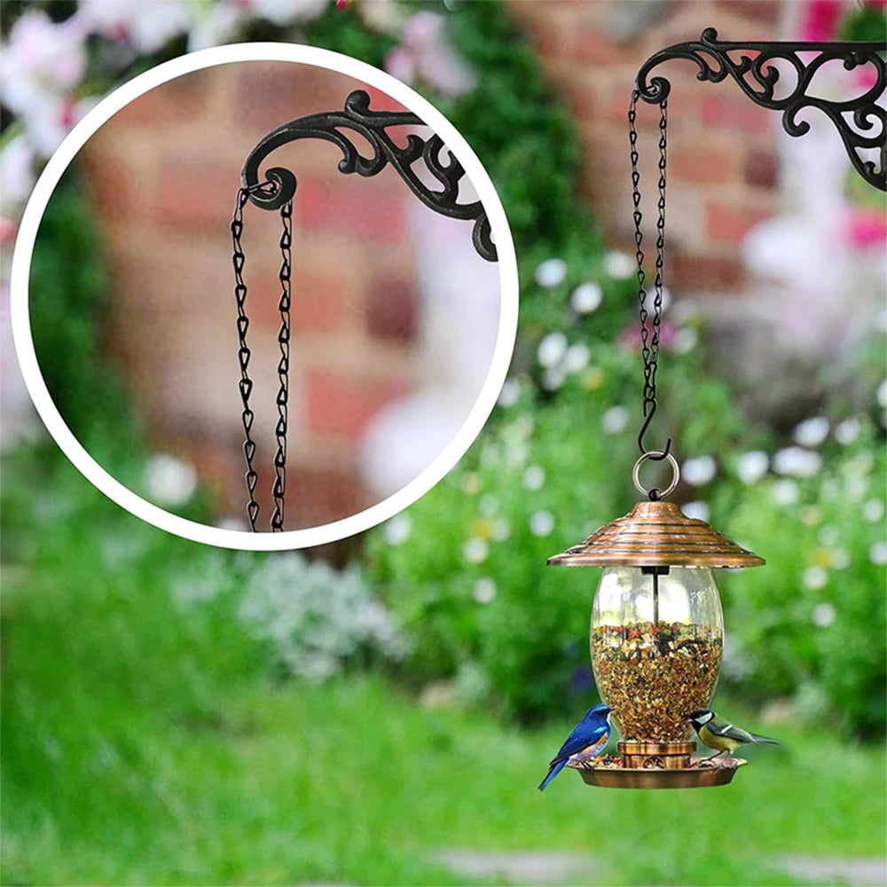 2/4/6/10Pcs Black Hanging Chains with Hooks for Hanging Bird Feeders Basket Billboards Lanterns Wind Chimes Home Garden Decor Zpaxo
