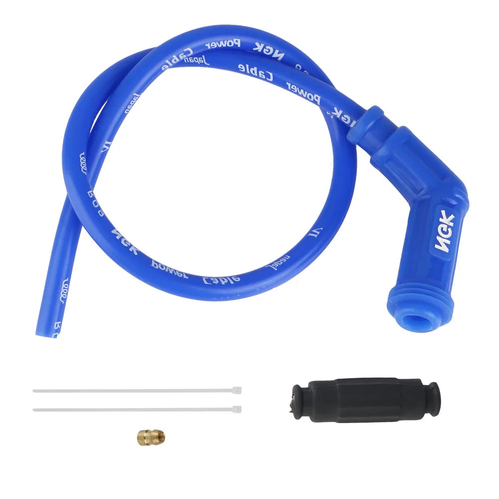 Universal Spark Plug Motorcycle lgnition Coil lridium Cable For Dirt Bike Racing Go Kart ATV Scooter Moto Zpaxo 120 angle Blue