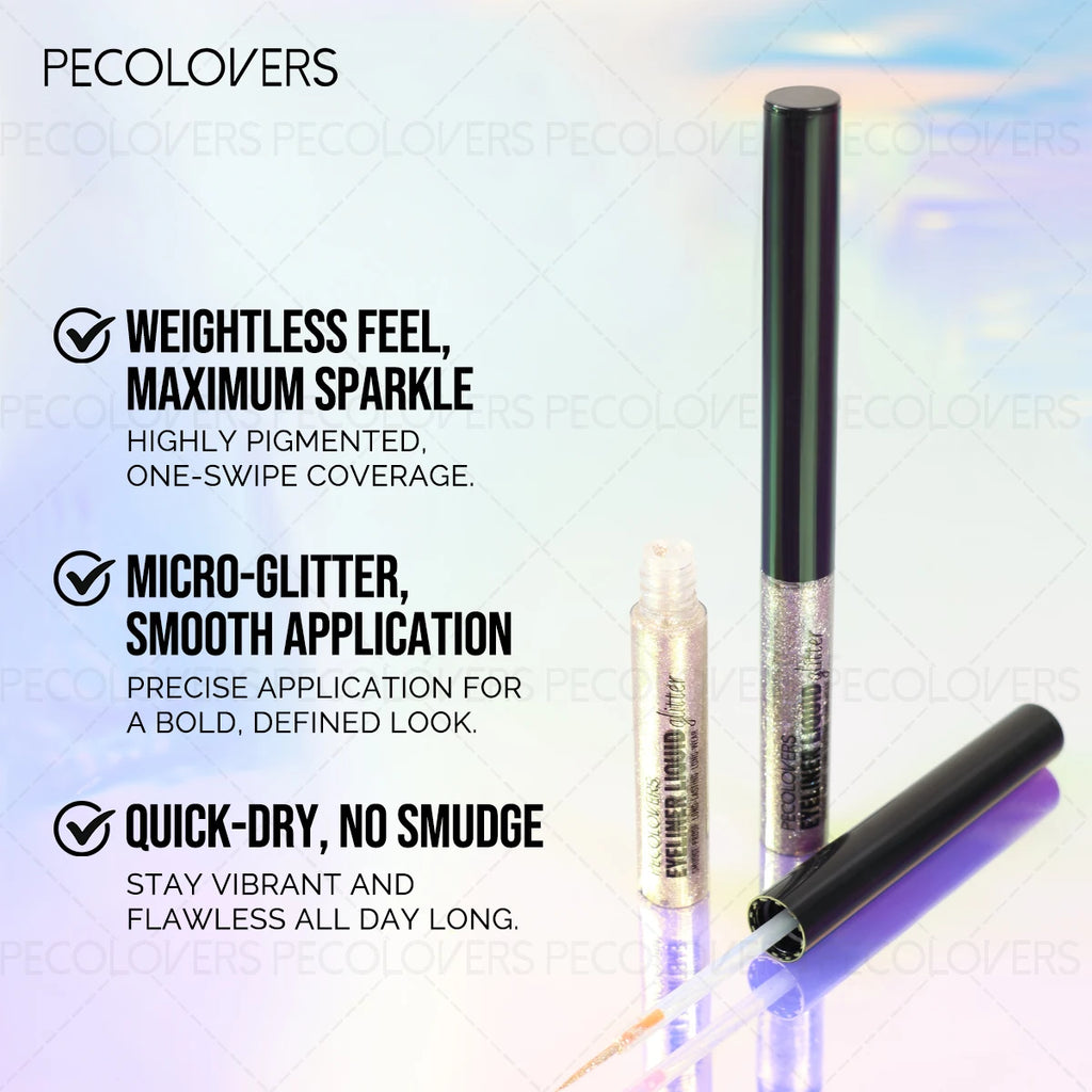 1PC Glittering Makeup, Brightening, Smooth Finish, Pearlescent Glitter, Liquid Eyeliner, Eye Shadow, Halloween Christmas Gifts Zpaxo