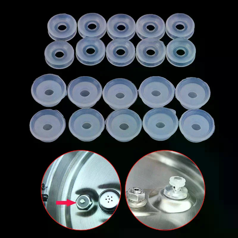 Valve Seal Ring Non toxic Sealer Gasket Electric Power Pressure Cooker Parts 10 Pcs Pressure Cooker Float Valve Seal Rings Ball Zpaxo