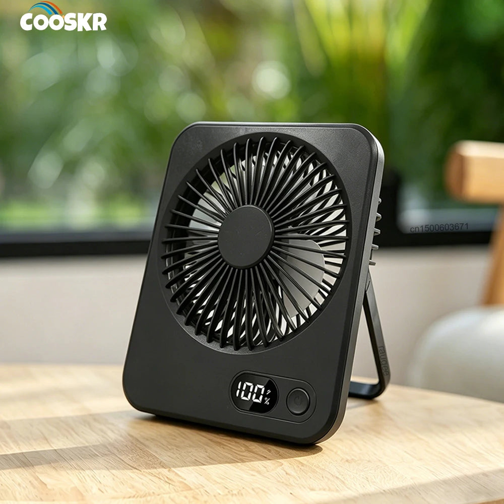 Mini Portable Desk Fan USB Rechargeable Foldable Table Camping