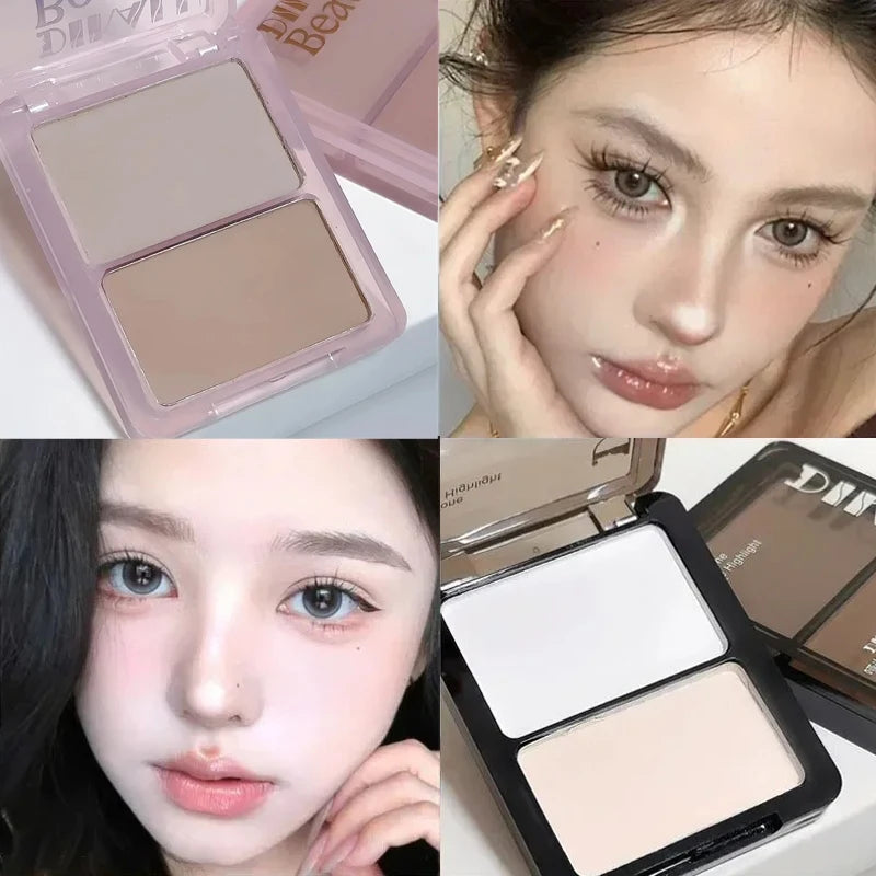 Two-tone Highlight Contour Palette Matte Highlighter High-gloss Nose