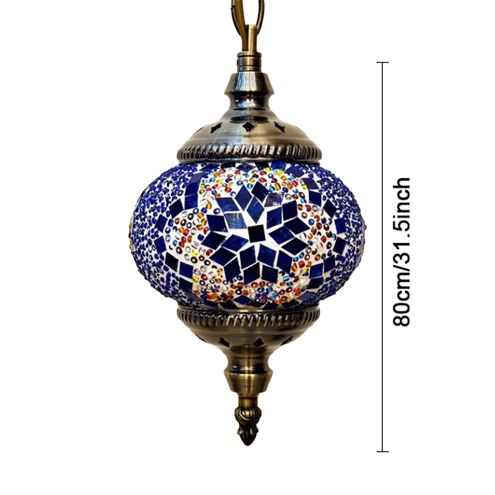 Turkish Moroccan Mosaic Hanging Ceiling Lamp E27 Decorative Glass