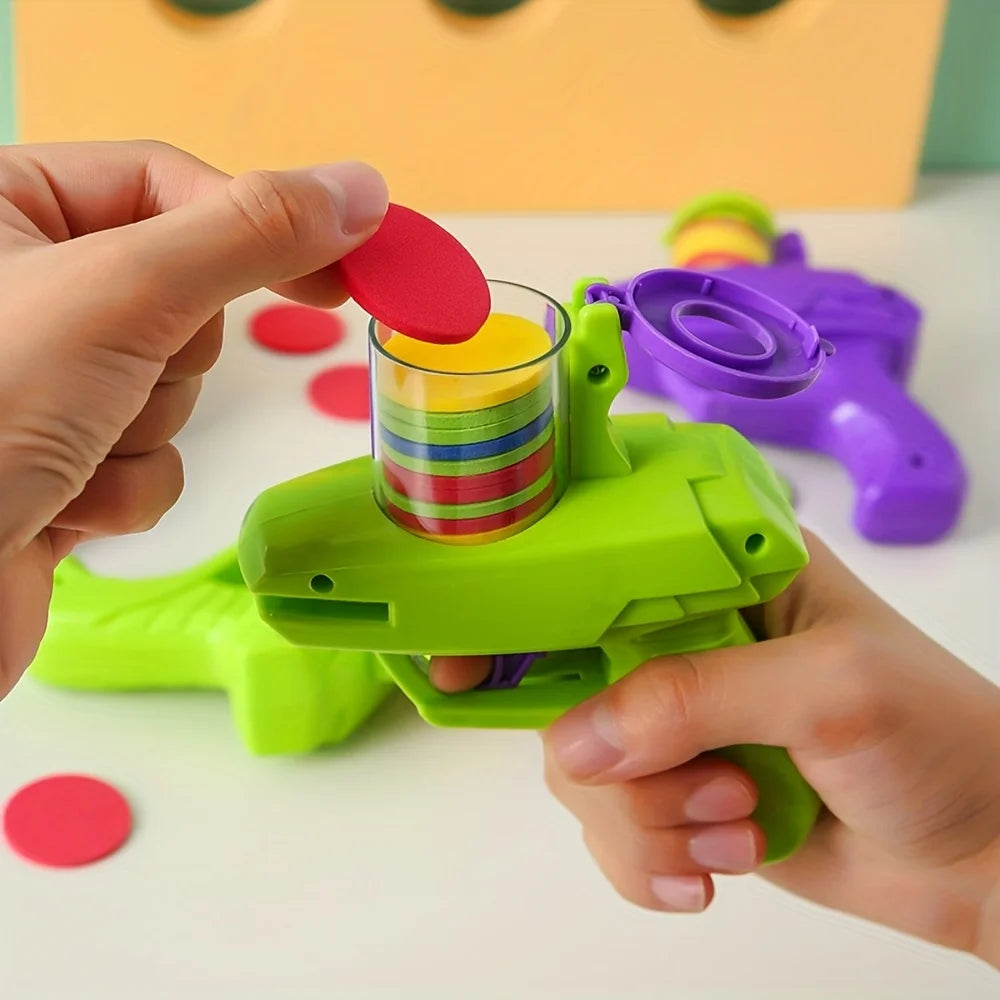 Colorful Foam Disc Launcher Toy Handheld Flying Saucer Game