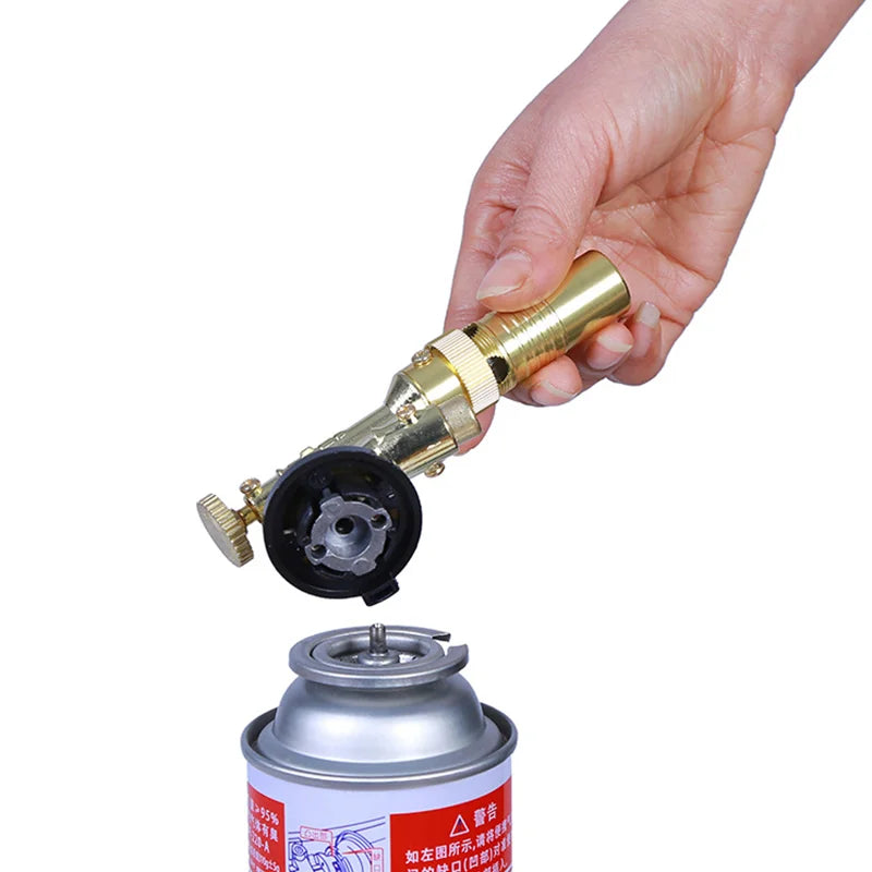 Adjustable Copper Alloy Butane Torch Head for Kitchen BBQ Baking Cooking Creme Handheld Blow Lighter - Flame Control Culinary To Zpaxo