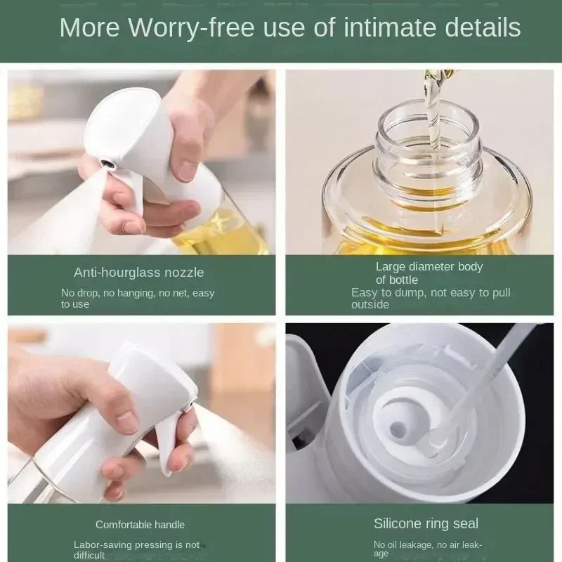Oil Spray for Cooking Olive Oil Dispenser Plastic Bottle Sprayer Mist-Reusable Food Grade Oil Vinegar Spray Kitchen Accessories Zpaxo