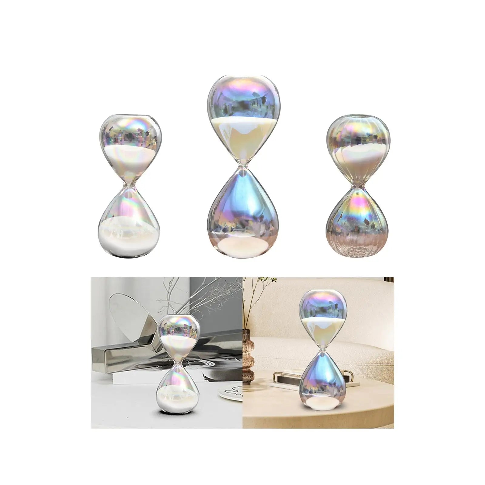 Sand Hourglass Kids Adults Gift Decoration Nordic Glass Colorful Sandglass for Festival Party Kitchen Bedroom Restaurant Zpaxo