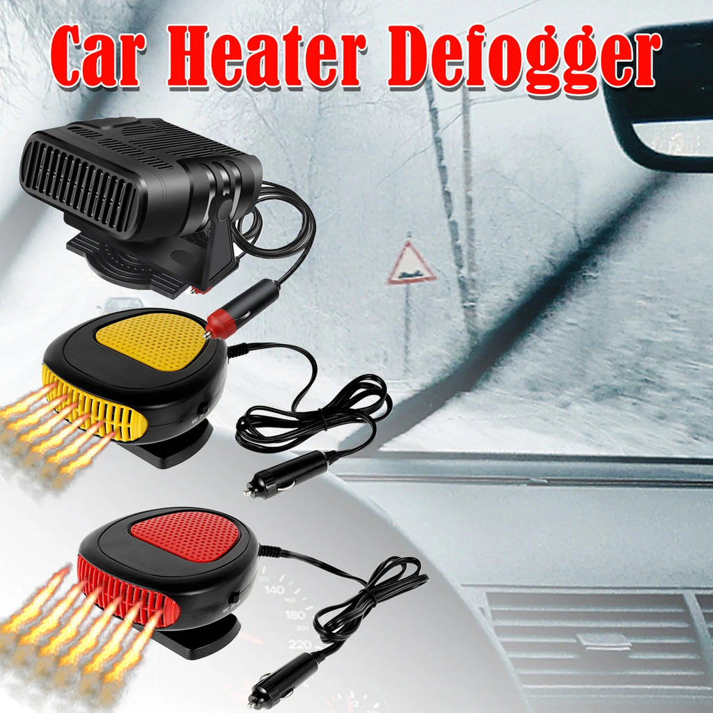 Car Defogger Heater Fan 2 In 1 Cooling & Heating 12V/24V Fast Heating Defrost Defogger Windshield Car Anti-Fog Winter Accessorie Zpaxo