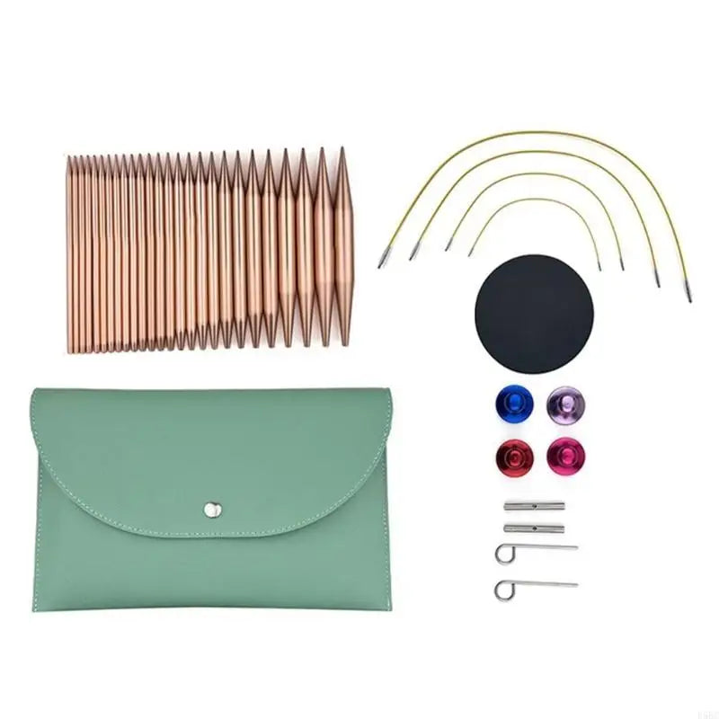13Pairs Interchangeable Circular Knitting Needle Set 3.0mm-10mm for Knitting Sweater Sock Aluminum Knitting Needle Set Zpaxo