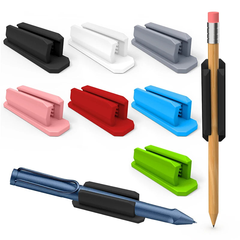 Self-Adhesive Silicone Pen Clip Holder – 2-Pack Desk Organizer Pen Clip Holder Zpaxo