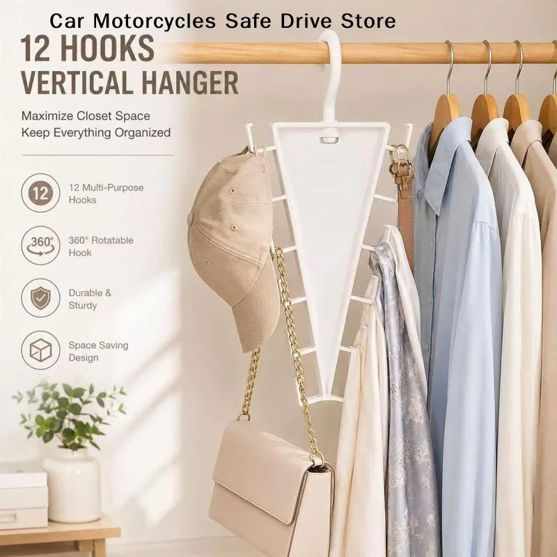 CMV-Shape Multi Hook Closet Hanger Organizer 12 Hooks Space Saving