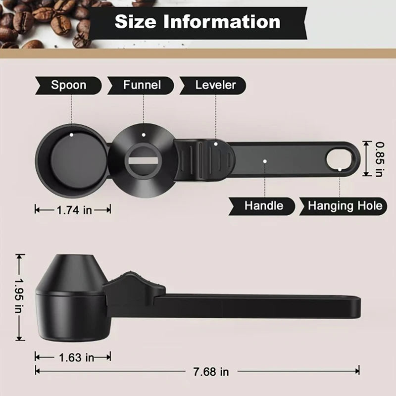 Coffee Scoop Funnel Reusable K-cup Pot 2 Tablespoon Capacity Zpaxo