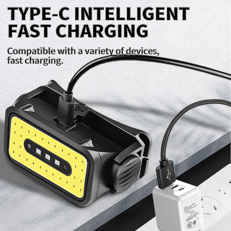 POCKETMAN COB LED Headlamp | Motion Sensor, 5 Modes, USB-C
