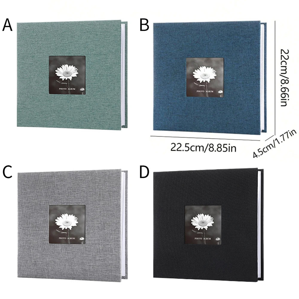 Linen Cover Photo Album 6Inch 200 Sheets Photo Album With Pockets for Photo Storage for Family Wedding Anniversary Baby Memory Zpaxo