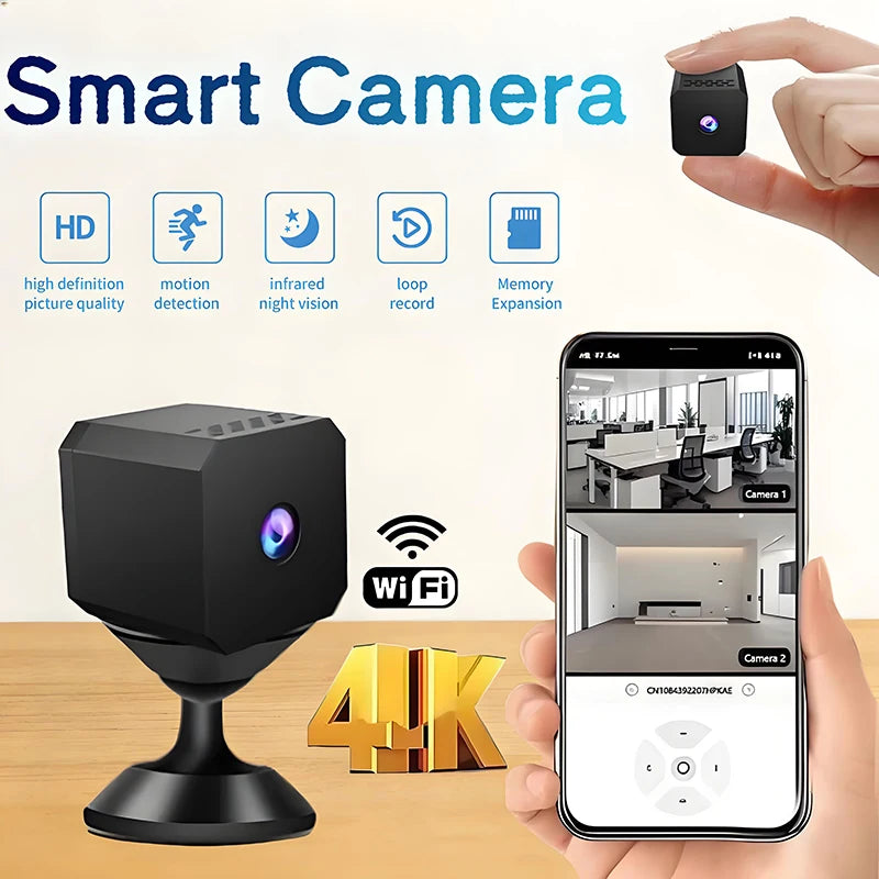 Mini 4K Wifi Camera Remote Monitor Motion Detection Night Vision Long