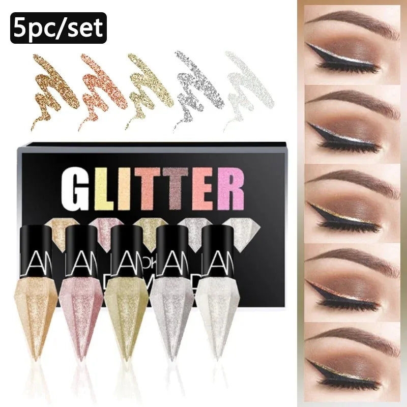 Diamond Liquid Eyeliner Professional Shiny Cosmetics Women Silver