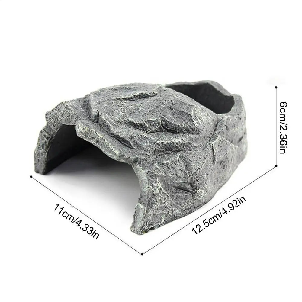 Resin Reptile Cave Hideout Habitat Decor Rock Shelter House Lizard