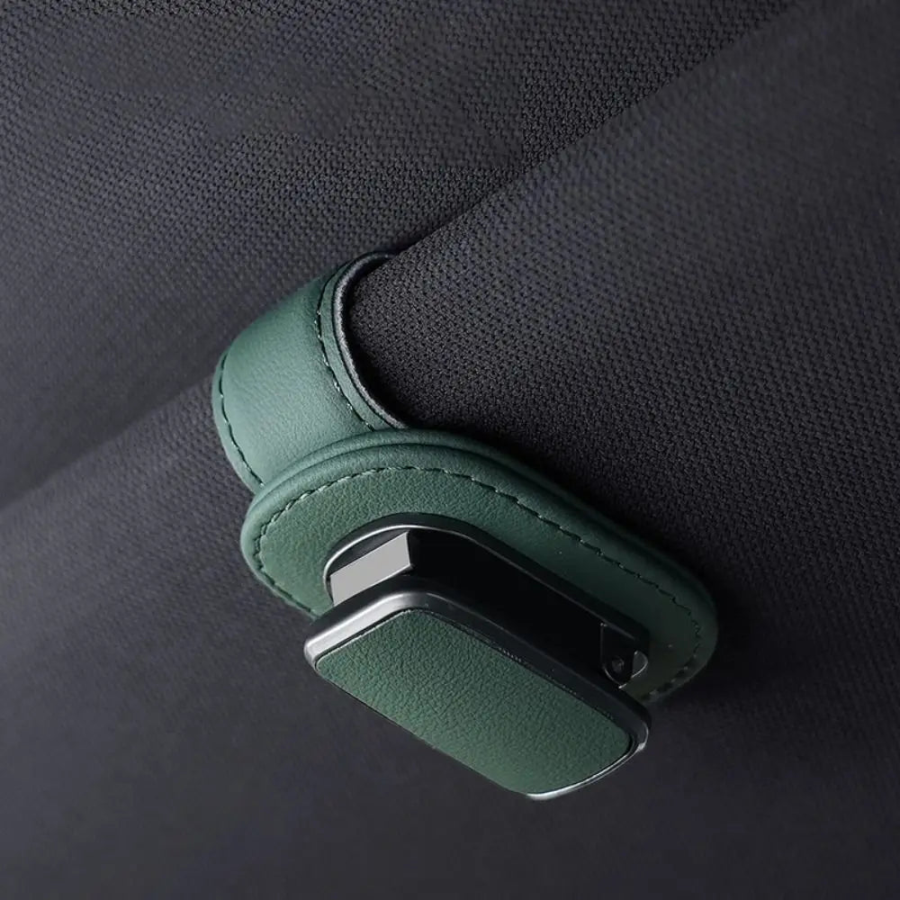 Back Clip Car Sun Visor Glasses Sponge Interior Accessories Eyeglass Zpaxo green