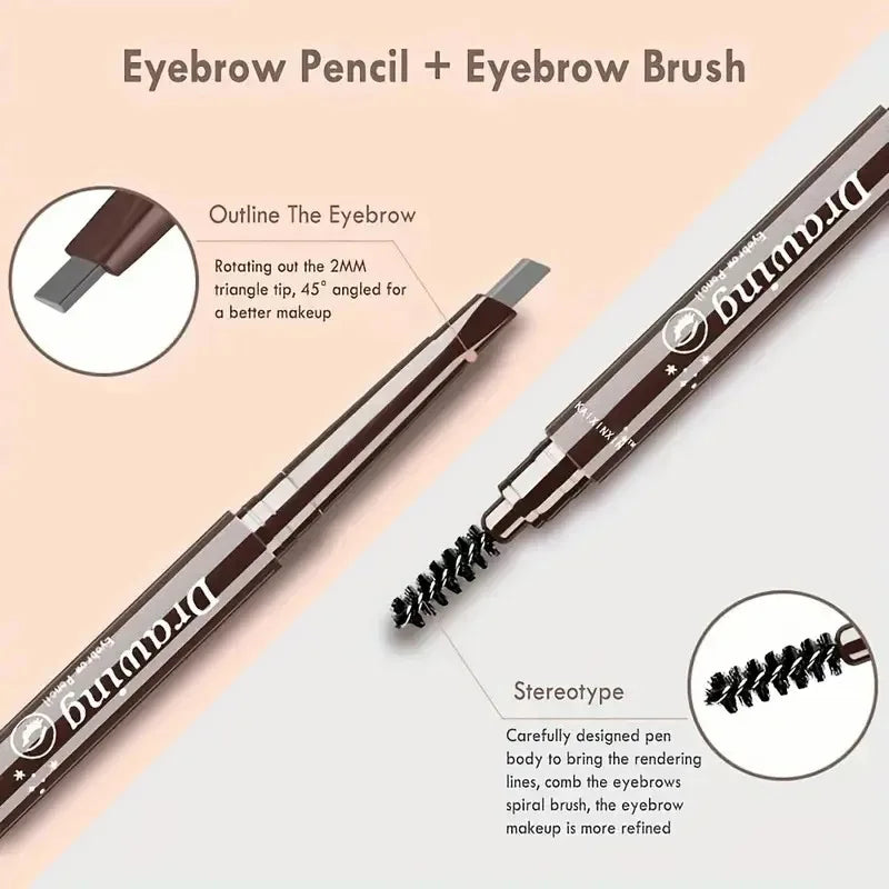 Double-headed Eyebrow Pencil Extremely Fine Waterproof Enhancers Long