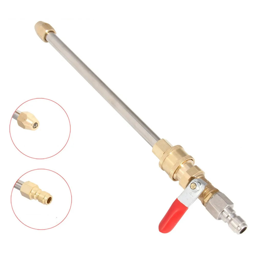 High Pressure Car Washer Extension Wand Metal Jet Corrosion Resistant Washer Gutter Cleaner 1/4 Inch Washer Valve Wand Zpaxo Style 4