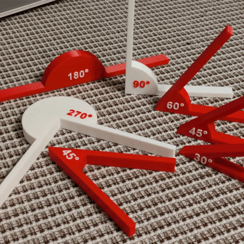 1 set teaching tools, math supplies, angle tools, geometric angle display tools, math teaching aids, learning tools Zpaxo