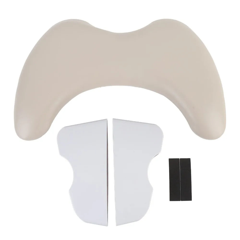 PU Leather Nail Hand Rest U Shaped Detachable Manicure Arm Rest Adjustable Height Ergonomic Nail Hand Stand Zpaxo Light Grey