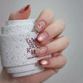 Short Ballerina False Nails Cat Eye Shining Slices French Nail Tips Zpaxo MY154