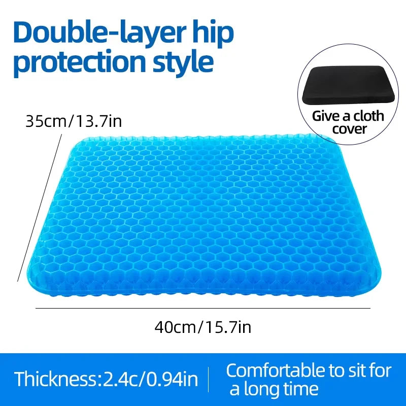 Gel Seat Cushion Summer Breathable Honeycomb Design Pressure Relief