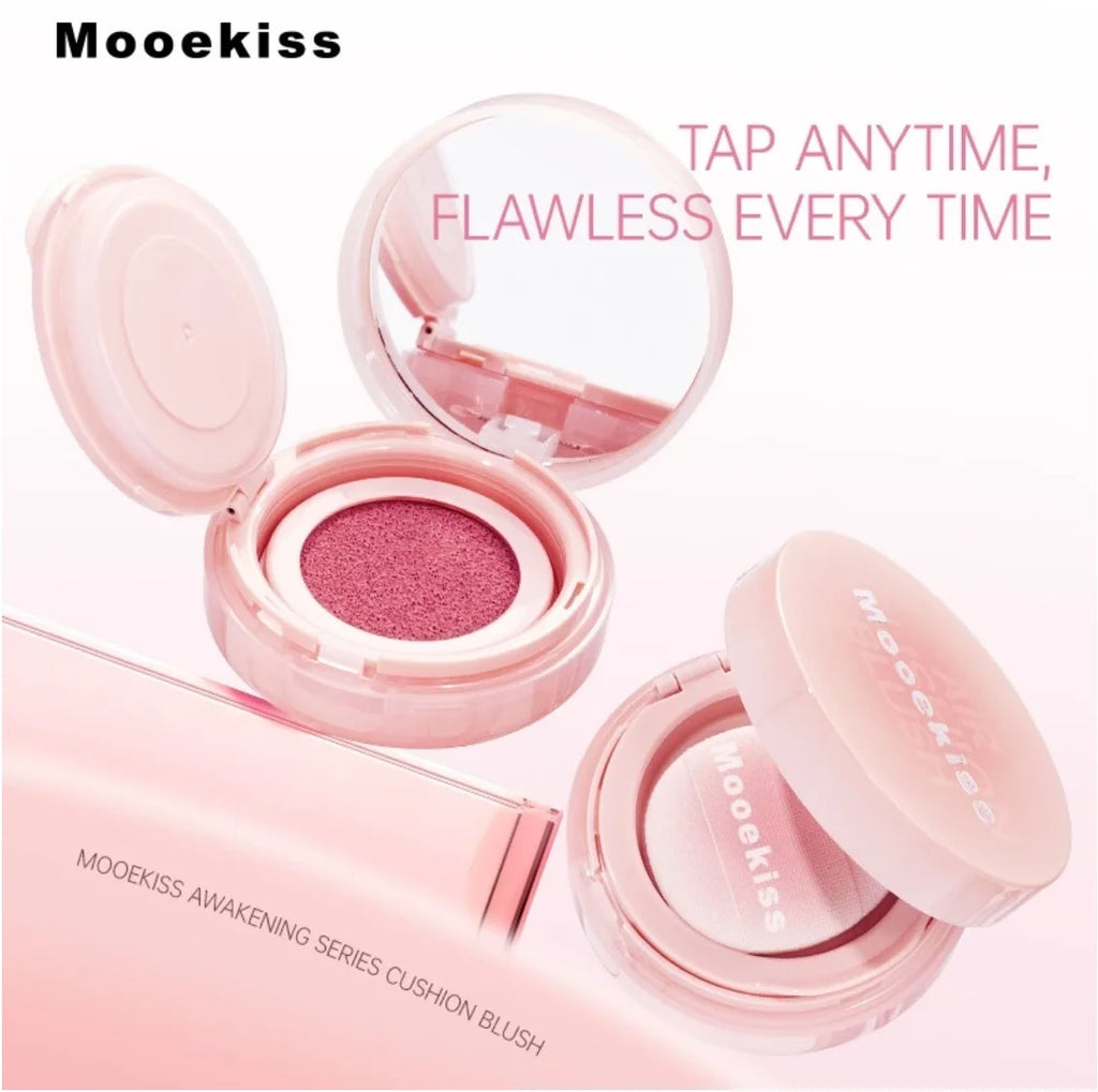 Mooekiss Cushion Blush Matte Finish Natural Nude Shades Moisturizing Yet Non-Oily Compact & Lightweight Original Makeup Cosmetic Zpaxo
