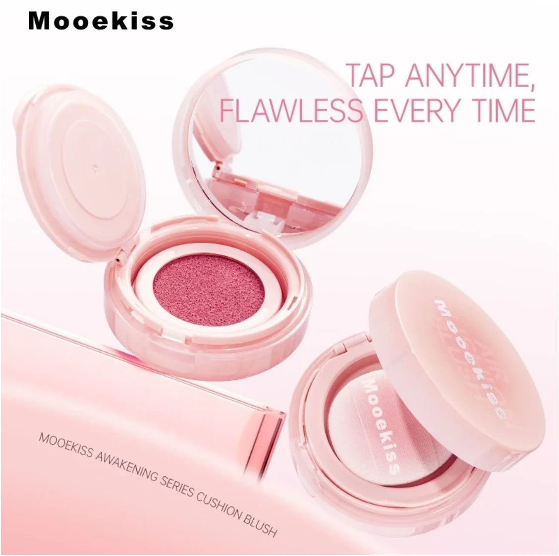 Mooekiss Cushion Blush Matte Finish Natural Nude Shades Moisturizing Yet Non-Oily Compact & Lightweight Original Makeup Cosmetic Zpaxo